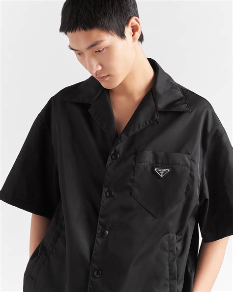 prada black short sleeve shirt|nylon short sleeve shirts prada.